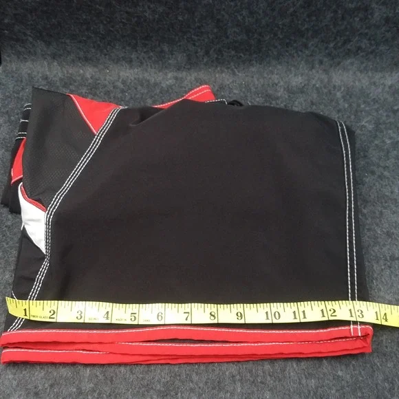 Quiksilver Board Shorts Swim Surf Red Black Accents‎ Men's Size 36 - Picture 5 of 10